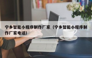 郯城宁乡智能小程序制作厂家（宁乡智能小程序制作厂家电话）